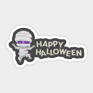 Mummy Scary and Spooky Happy Halloween Funny Graphic Sticker